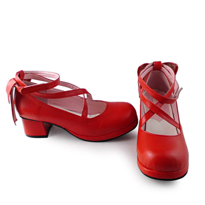 Glossy red & 4.5cm heel + 1cm platform