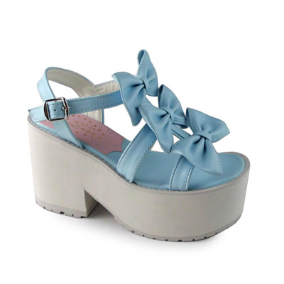 Matte blue & 8cm heel + 4cm platform