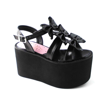 Matte black & 10cm heel + 8cm platform