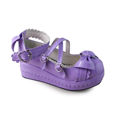 Glossy purple & 6cm heel + 2cm platform