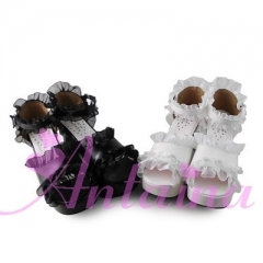 Antaina Sweet Lolita Sandals Shoes With Ruffle Trims