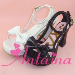 Antaina Matte White Sweet Heel Shoes Sandals