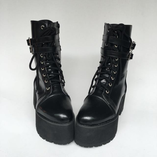 Matte black & 7cm heel + 5cm platform