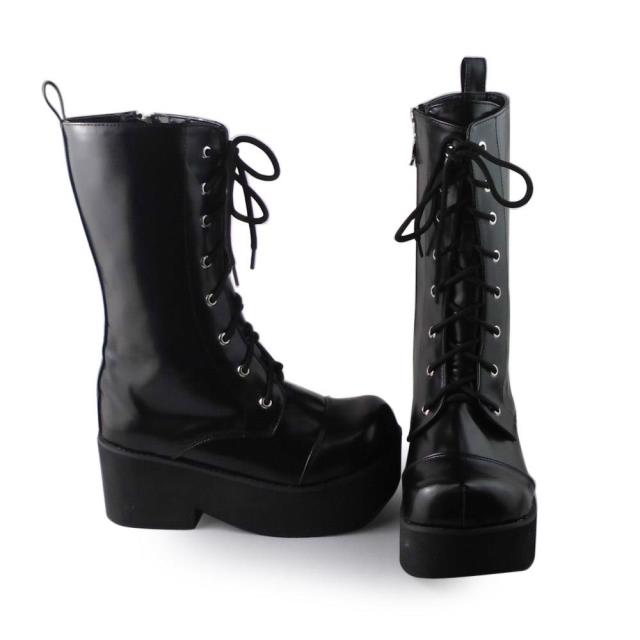 Matte black & 6cm heel + 3.5cm platform
