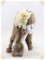 Cutie Creator Sweet Roses Beads Chain Lolita Headbow