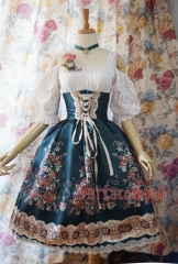 Surface Spell Gothic - Alpine Rose - High Waist Lolita Skirt