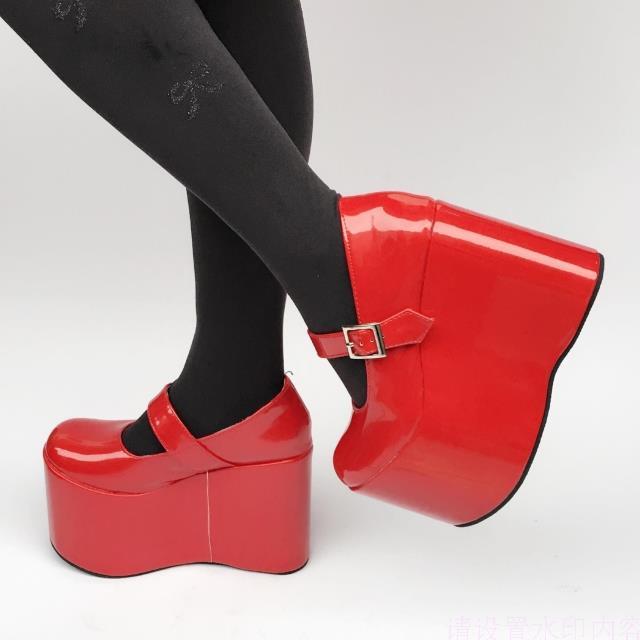 Glossy Red & 14cm heel + 9cm platform