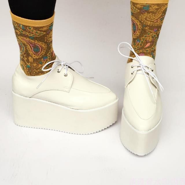 Matte White Unicolor & 7cm heel + 5cm platform