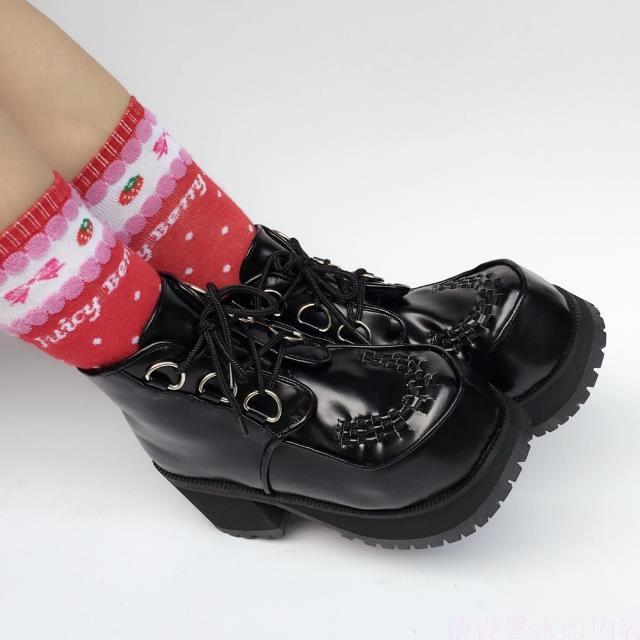 Matte black & 8cm heel + 4cm platform