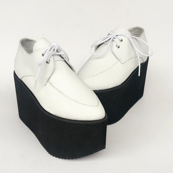 White & 9cm heel + 7cm platform