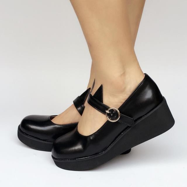 Black & 5cm heel + 3cm platform