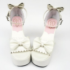 Sweet Bows High Platform Lolita Shoes Sandals