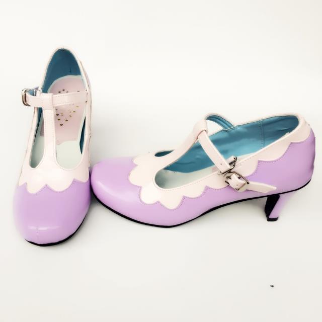 Glossy Purple X Pink & 6.5cm heel