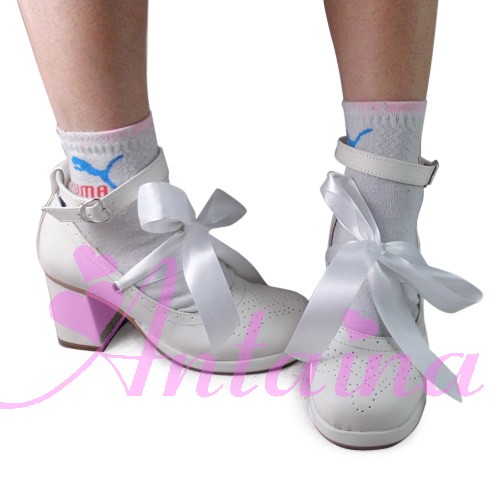Matte white & 6.3cm heel + 1cm platform