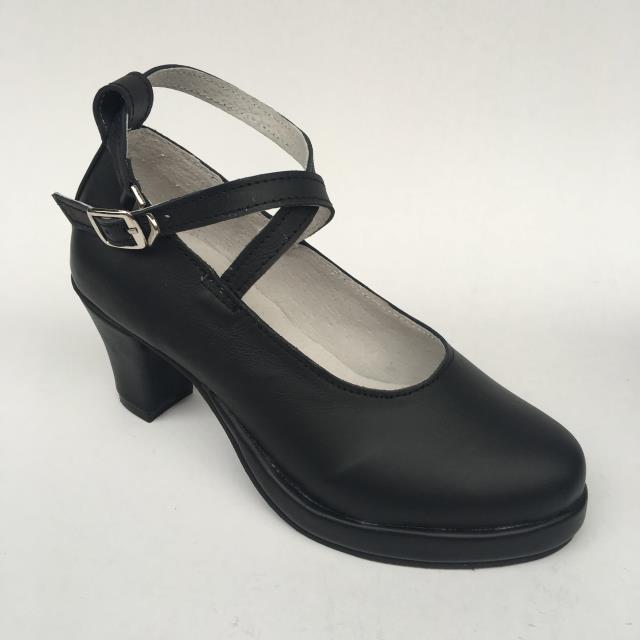Black(real cow leather) & 6.3cm heel + 1cm platform