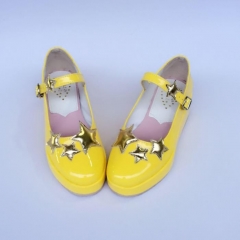 Babi Yellow Stars High Platform Lolita Shoes