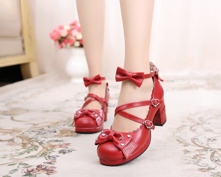Red & 6.5cm heel + 1cm platform