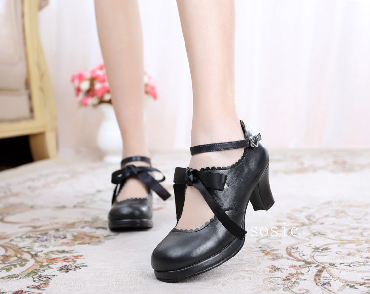 Black & 6cm heel + 1cm platform