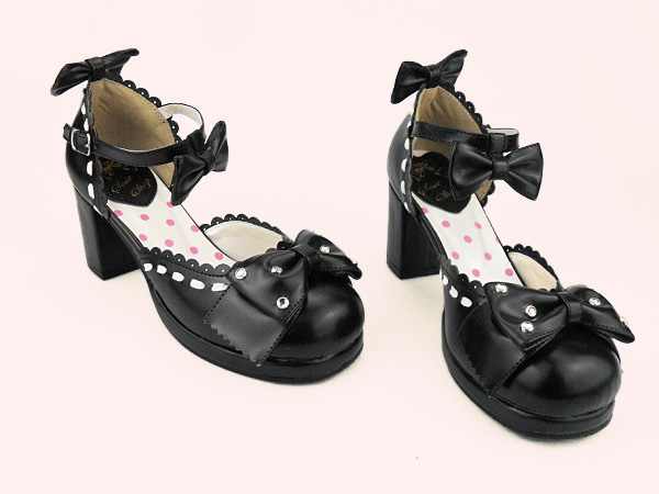 Black & 7cm heel + 1.5cm platform