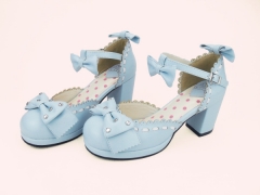 Sweet Rhinestone Bows Lolita Sandals