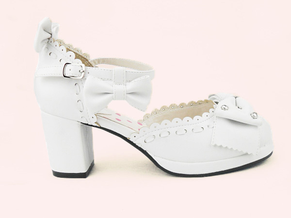 White & 7cm heel + 1.5cm platform