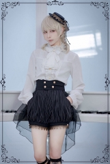 Gothic Academy Ouji Lolita Hat, Cape, Blouse, Short Pants and Skirt Set