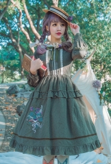 Surface Spell -I Don't Want To Be Anne of Green Gables- Vintage Classic Embroidery Lolita OP Dress