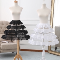 A-line Shaped Bell Shaped Adjustable 50cm Long Ruffled Birdcage Lolita Petticoat