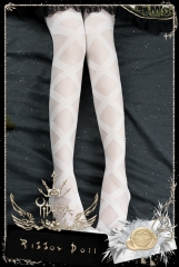 Yidhra -Ribbon Doll- Vintage Classic Lolita Thigh High Socks