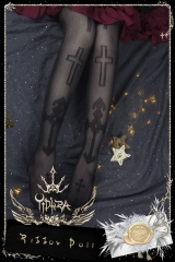 Yidhra -Knight- Gothic Lolita Thigh High Socks