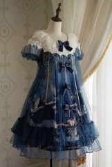 R-series -Blue Bird- Vintage Classic Lolita OP Dress