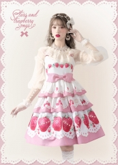 Pretty Rock Baby -Pretty Strawberry- Lolita JSK (Tiered Skirt Version)