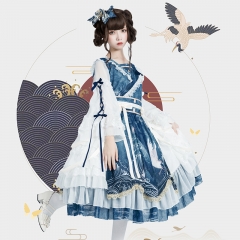 Red-crowned Crane Qi Lolita OP Dress