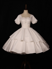 The Dream of KeSaiTe Vintage Classic Lolita OP Dress (satin fabric version)