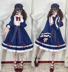 The Poem of the BaiXueJi Vintage Classic Lolita OP Dress and Short Jacket
