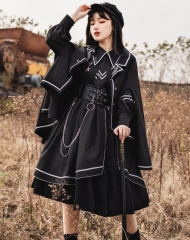 Withpuji -The Loyal Soldier- Military Lolita Cape and OP Dress