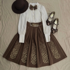 Gudian Cuojin Embridered Vintage Classic Lolita Skirt