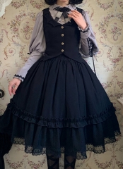 Gloomy Princess Gothic Lolita Blouse, Vest and Skirt