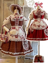 Red Maria -Strawberry Maria- Sweet Classic Lolita OP Dress Set