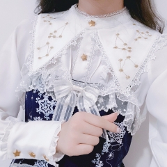 Embroidered Constellations Vintage Classic Lolita Blouse