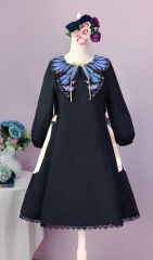 Yolanda -Isabella's Butterfly- Casual Lolita Butterfly Collar Lolita OP Dress