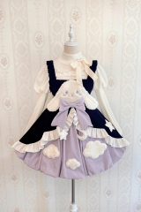 Alice Girl -The Lazy Bunny- Sweet Lolita Jumper Dress Set