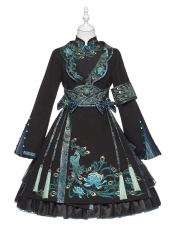 Yupbro -Peacock Fairy- Qi Lolita OP Dress Set