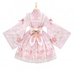 Nikki Tomorrow -Cherry Blossoms in Spring- Wa Lolita Haori and Jumper Dress