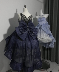 Blurry Dream Constellation Themed Lolita Back Overskirt