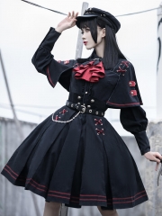 ChunLu -The Execution Officer- Military Lolita Blouse and Skirt Set