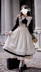 HuTaoMuJK -Maid's Journey- Vintage Classic Lolita OP Dress and Matching Apron