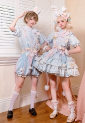 The Rainbow Circus Ouji Lolita Set and Lolita OP Dress Set