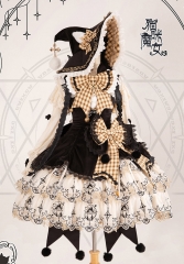 Bramble Rose -The Witch Transformed From A Cat- Gothic Lolita Jumper Dress, Blouse and Cape