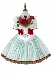 Angel's Heart -Jenny's Chocolate Shop- Vintage Sweet Lolita Short Sleeves OP Dress